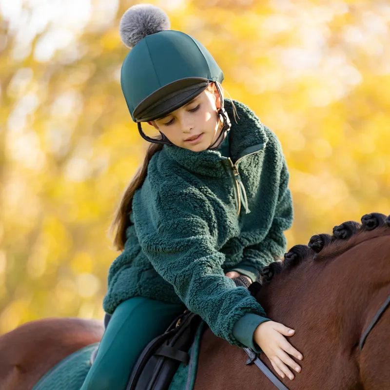 LeMieux Young Rider Tia Junior Teddy Fleece Jumper - Spruce-4