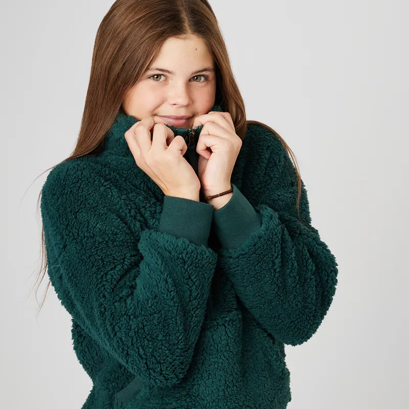 LeMieux Young Rider Tia Junior Teddy Fleece Jumper - Spruce-9