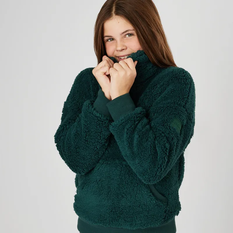 LeMieux Young Rider Tia Junior Teddy Fleece Jumper - Spruce-7