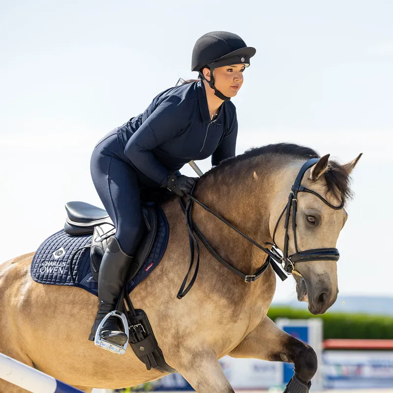 Charles Owen EQx Phoenix MIPS Skull Riding Hat - Black/Rose Gold-4