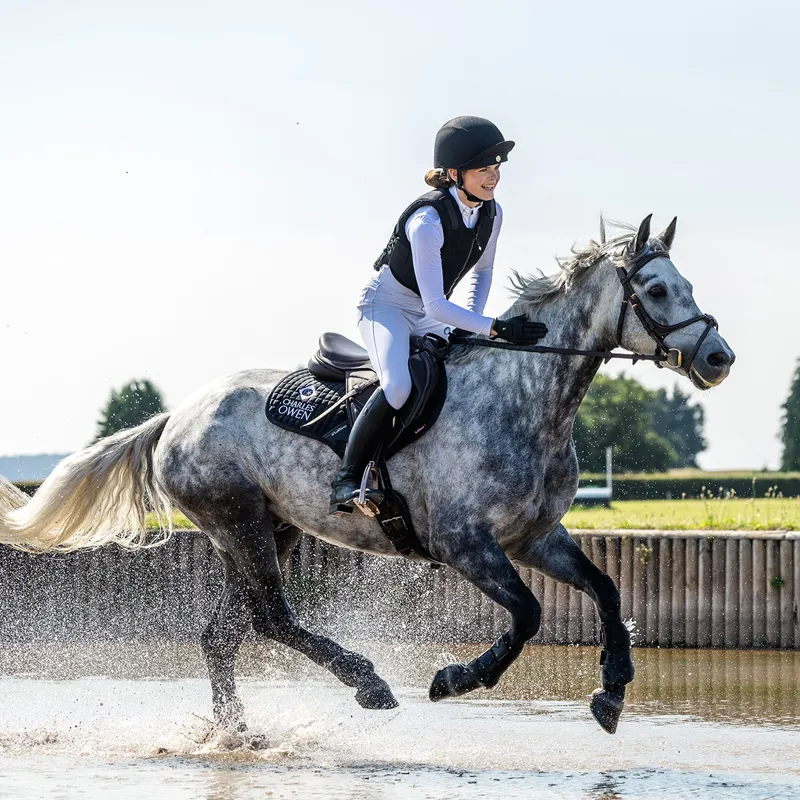 Charles Owen EQx Phoenix MIPS Skull Riding Hat - Black/Silver-4