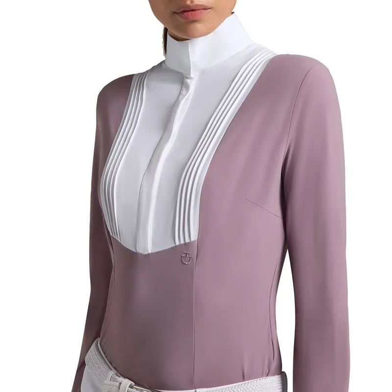 Cavalleria Toscana Womens Long Sleeve Jersey Show Shirt - Grape Shake-1