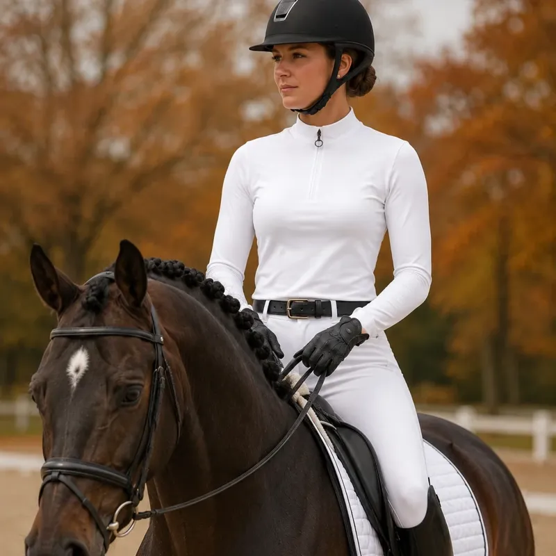 Equetech Thermal Womens Stock Shirt - White-2