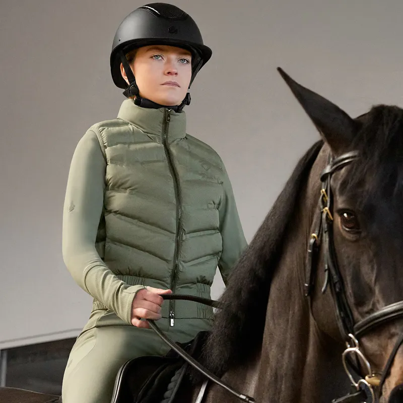 Aztec Diamond Lightweight Ladies Gilet - Sage-9