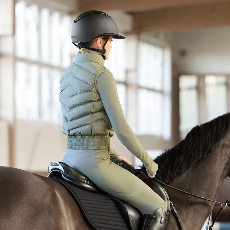 Aztec Diamond Lightweight Ladies Gilet - Sage-8