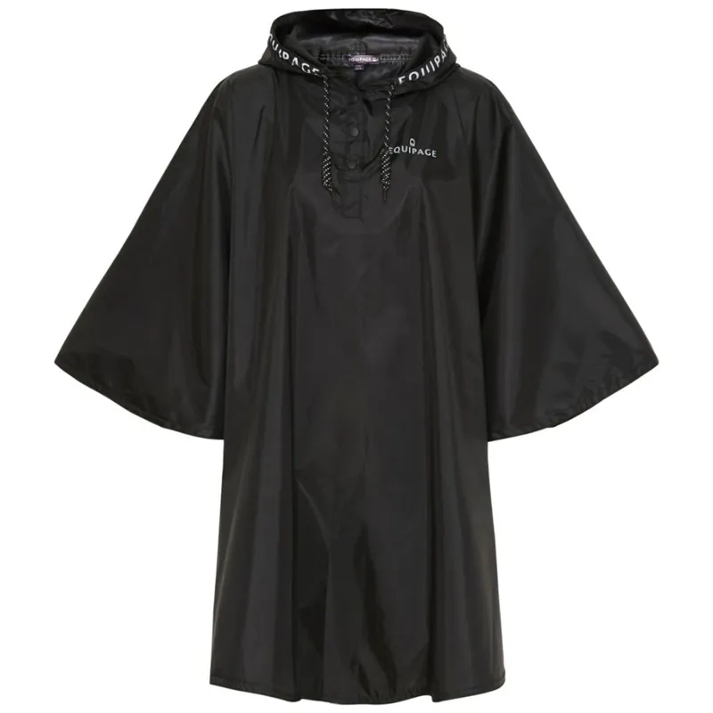 Equipage Lala Teen Rain Poncho Jacket - Black