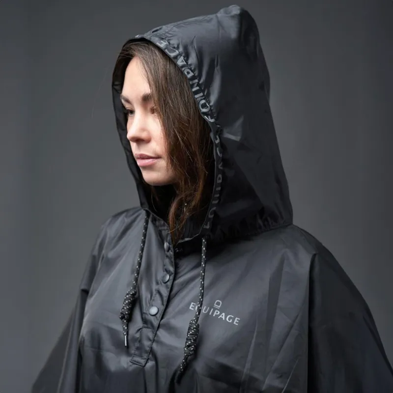 Equipage Lala Teen Rain Poncho Jacket - Black-1