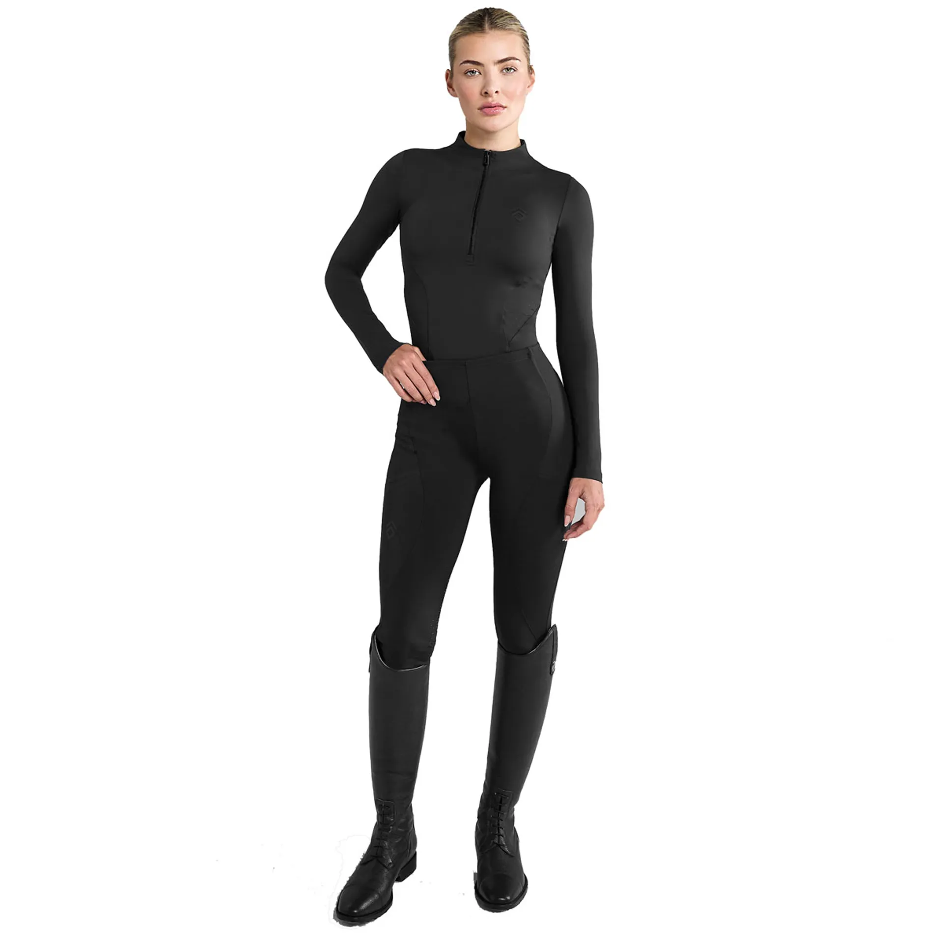 Aztec Diamond Core Full Grip Riding Tights Leggings - Black