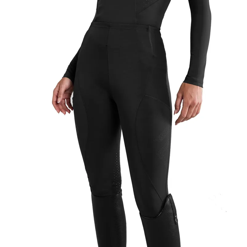 Aztec Diamond Core Full Grip Ladies Riding Leggings - Black-1