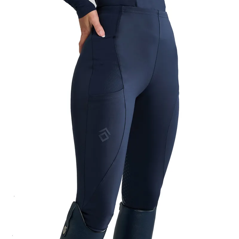 Aztec Diamond Core Full Grip Ladies Riding Leggings - Navy