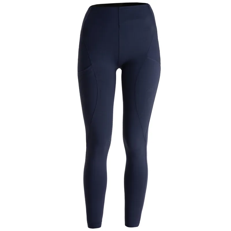 Aztec Diamond Core Full Grip Ladies Riding Leggings - Navy-2