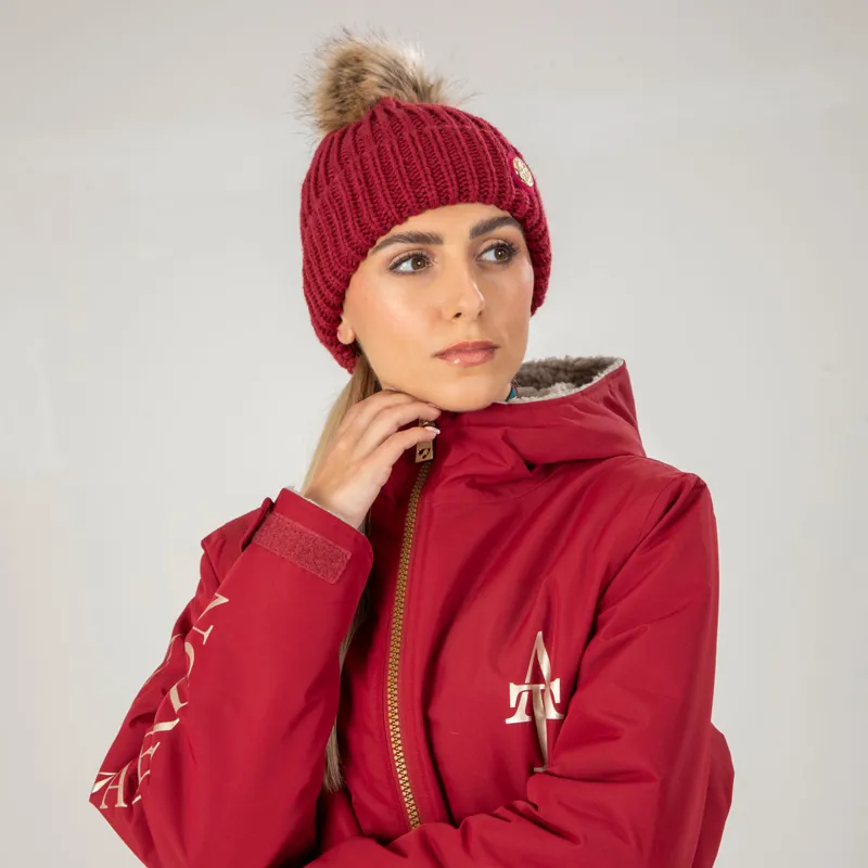 Aubrion Team All Weather Ladies Waterproof Robe - Red-7