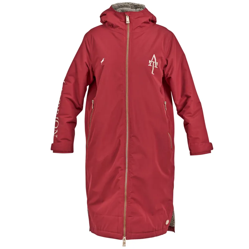 Aubrion Team All Weather Ladies Waterproof Robe - Red-1