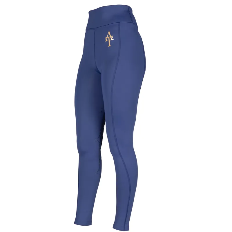 Aubrion Team Full Grip Ladies Winter Riding Tights - Navy-2