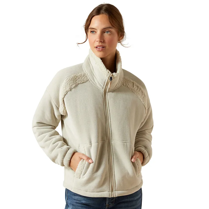 Ariat Lafayette Full Zip Womens Sweatshirt - Pelican