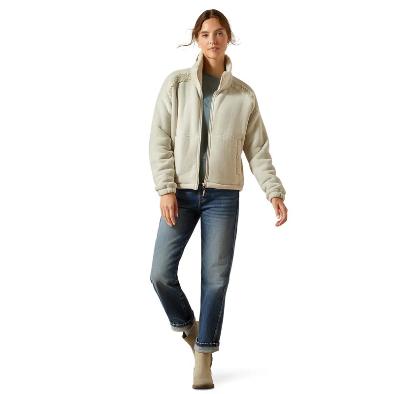 Ariat Lafayette Full Zip Womens Sweatshirt - Pelican-1