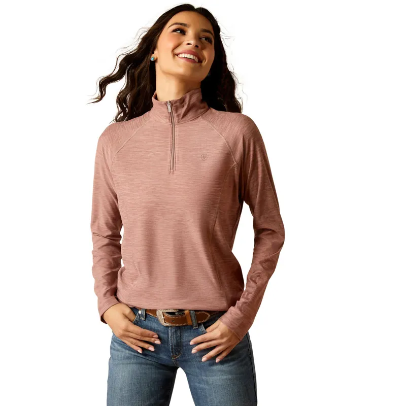 Ariat Laguna 2.0 1/4 Zip Ladies Top - Twilight Mauve