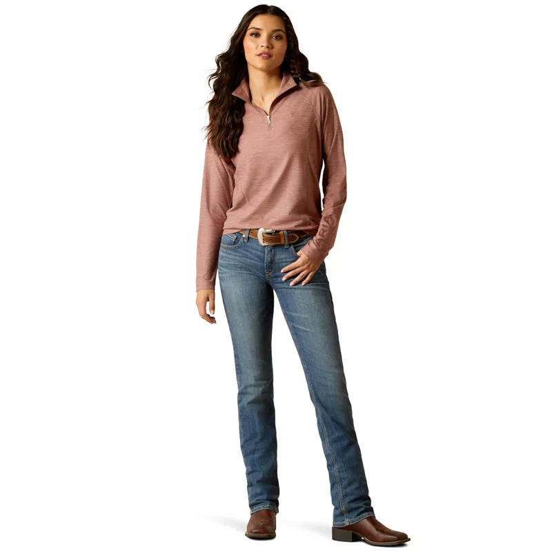 Ariat Laguna 2.0 1/4 Zip Ladies Top - Twilight Mauve-2