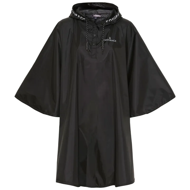 Equipage Lala Womens Rain Poncho Jacket - Black