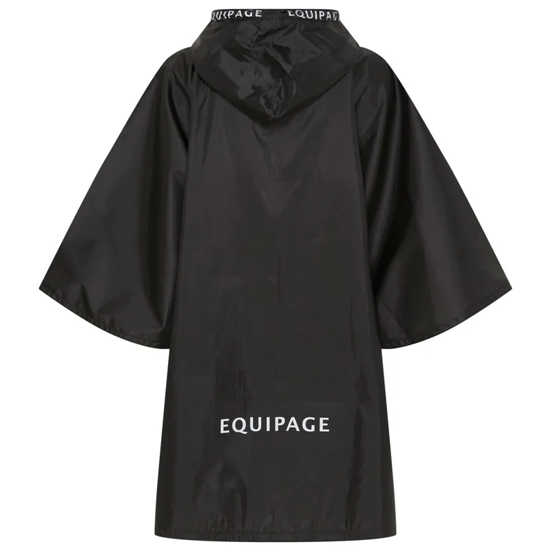 Equipage Lala Womens Rain Poncho Jacket - Black-1