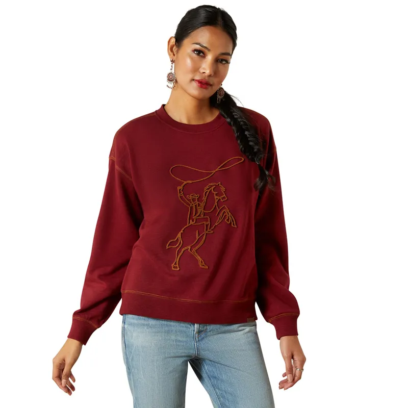 Ariat Lasso Womens Sweatshirt - Cabernet