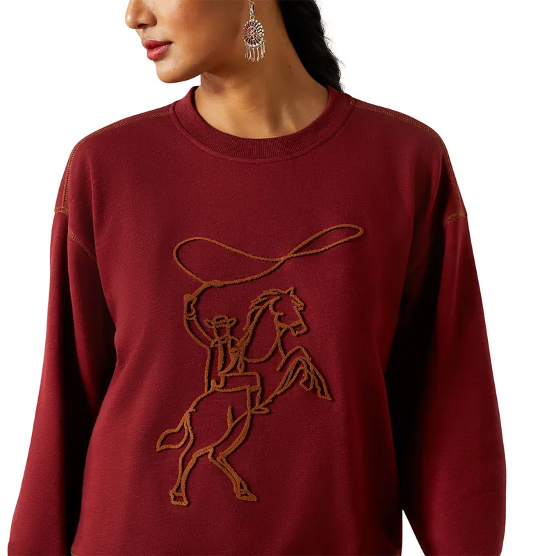 Ariat Lasso Womens Sweatshirt - Cabernet-2