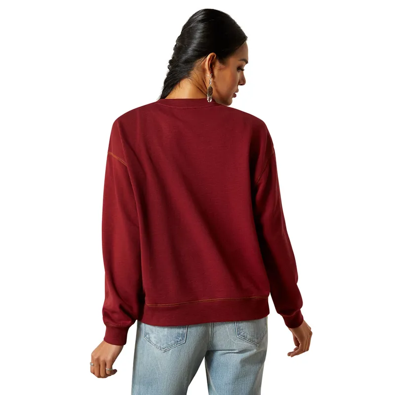 Ariat Lasso Womens Sweatshirt - Cabernet-1