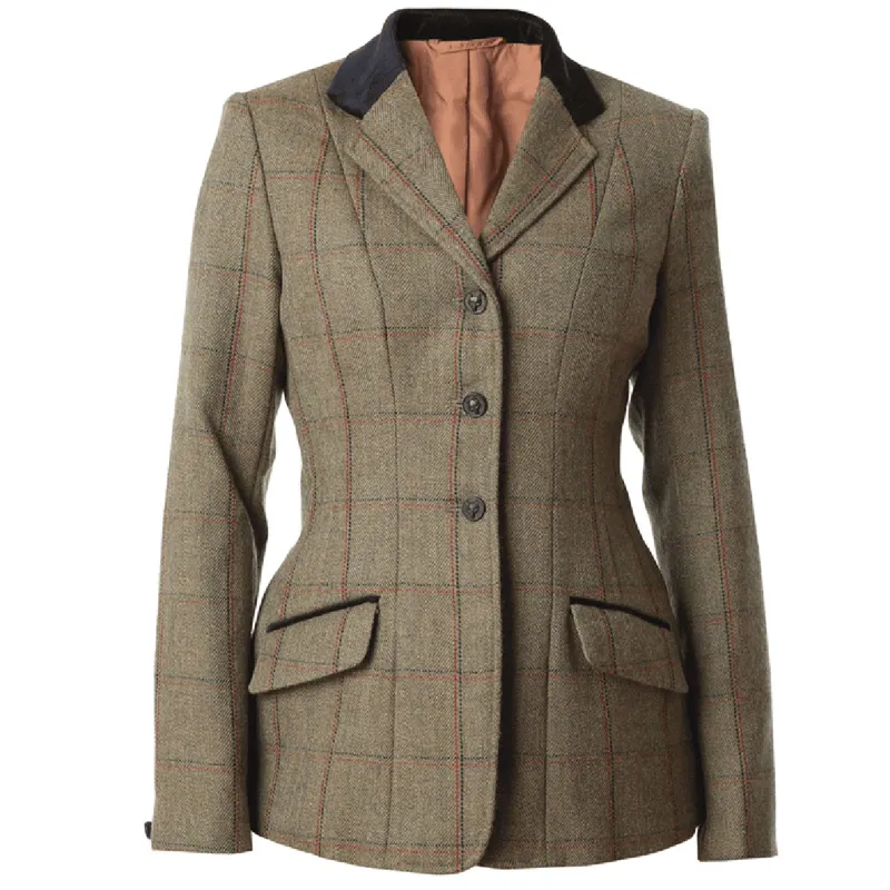 Equetech Launton Deluxe Ladies Tweed Show Jacket - Green