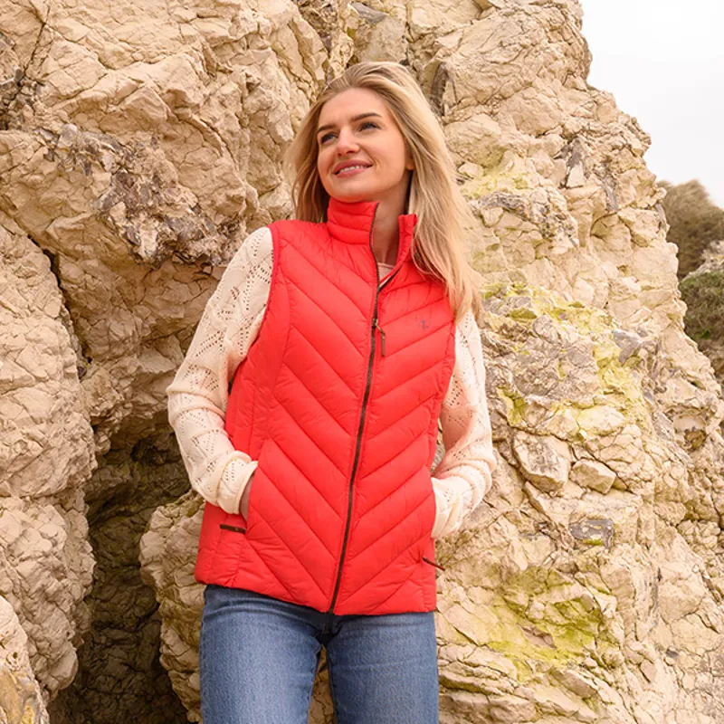 Lighthouse Laurel Ladies Gilet - Sugar Coral-1