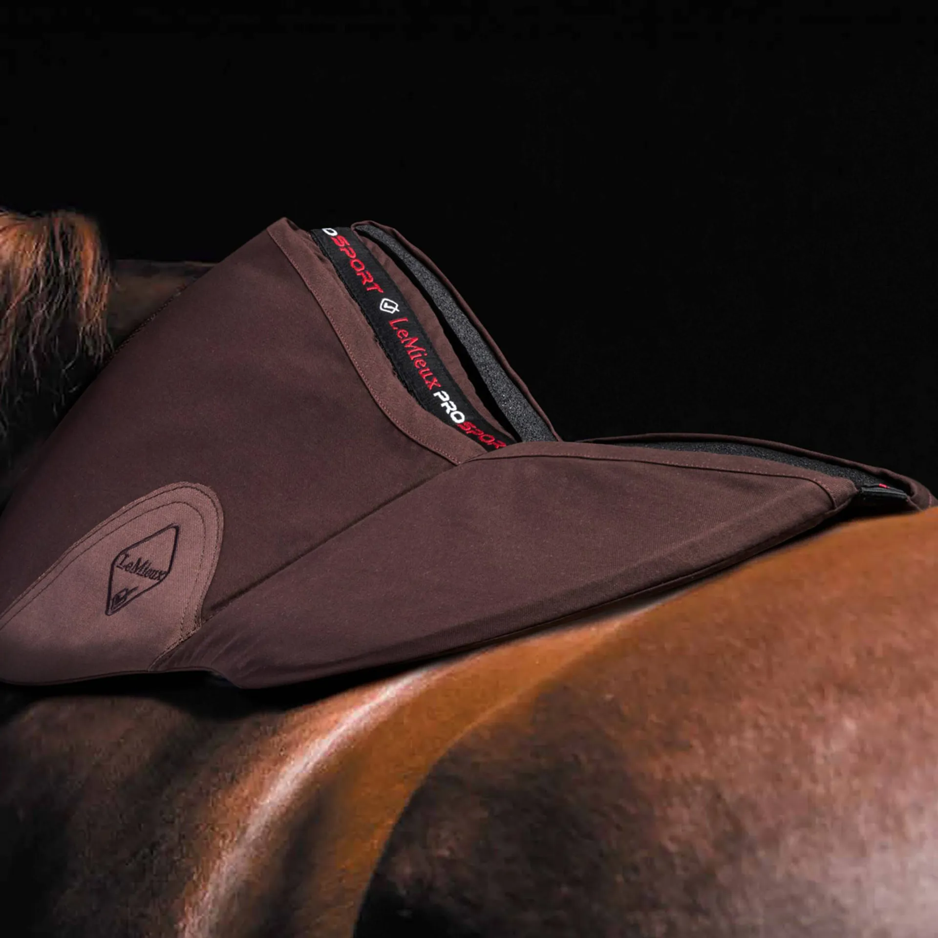 LeMieux ProSorb Plain Adjustable Half Pad Brown