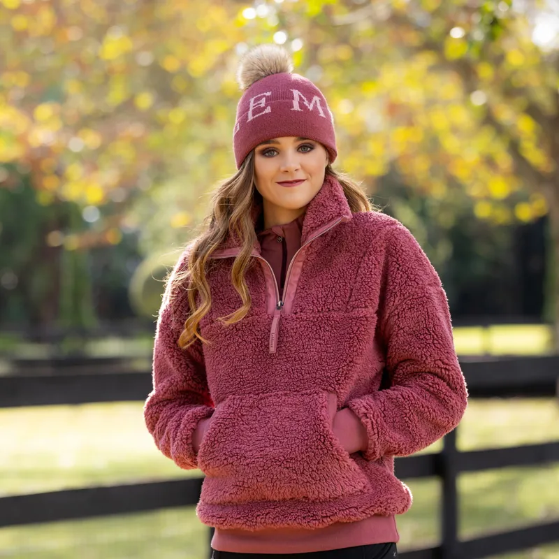 LeMieux Winter Beanie Bobble Hat - Orchid-1
