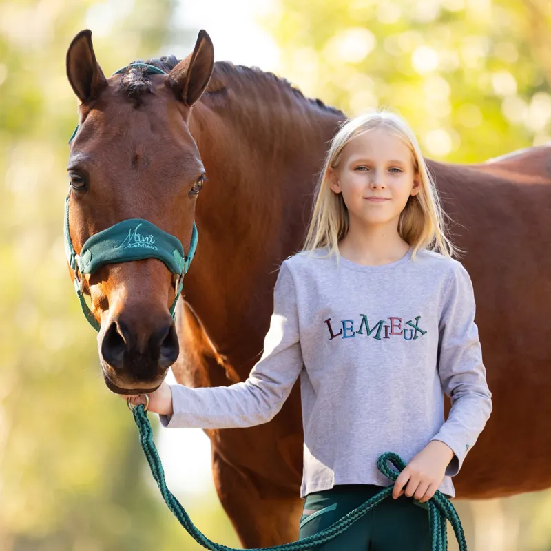 LeMieux Mini Jamie Junior Long Sleeve Tee - Grey-4