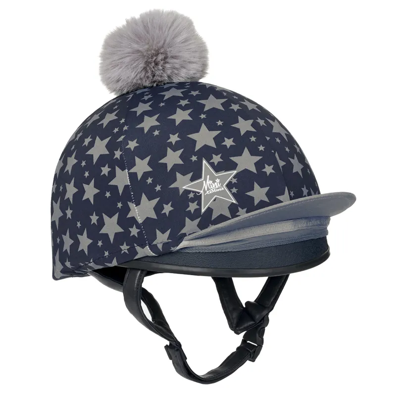 LeMieux Mini Reflective Print Hat Silk - Indigo