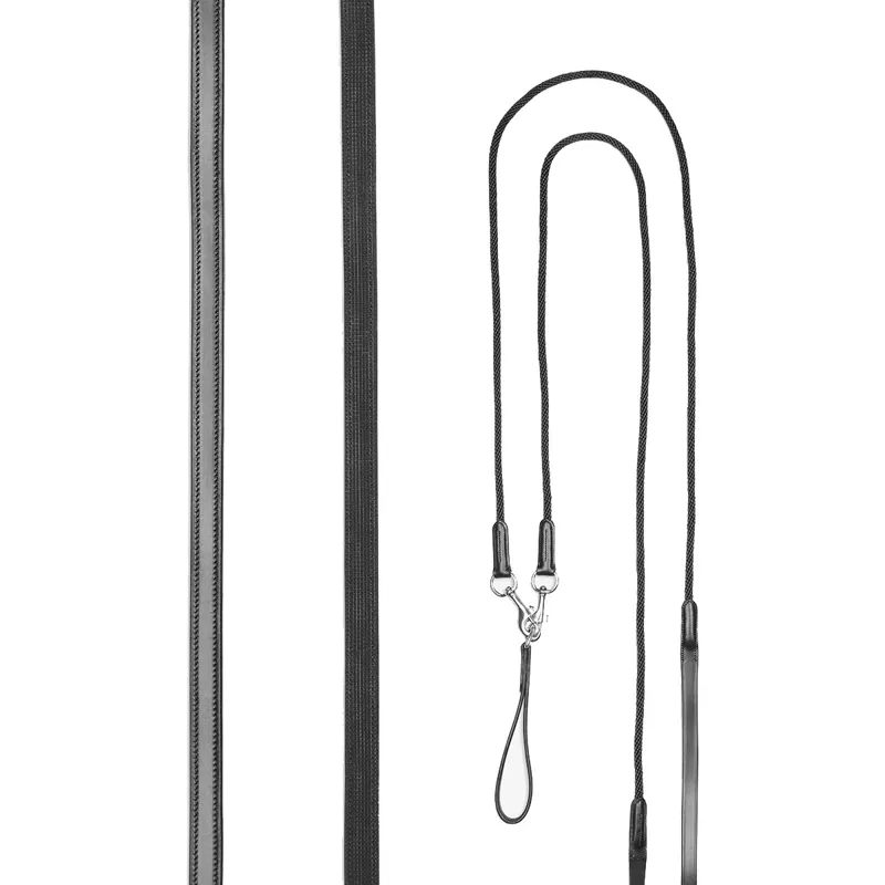 LeMieux Leather Draw Reins - Black