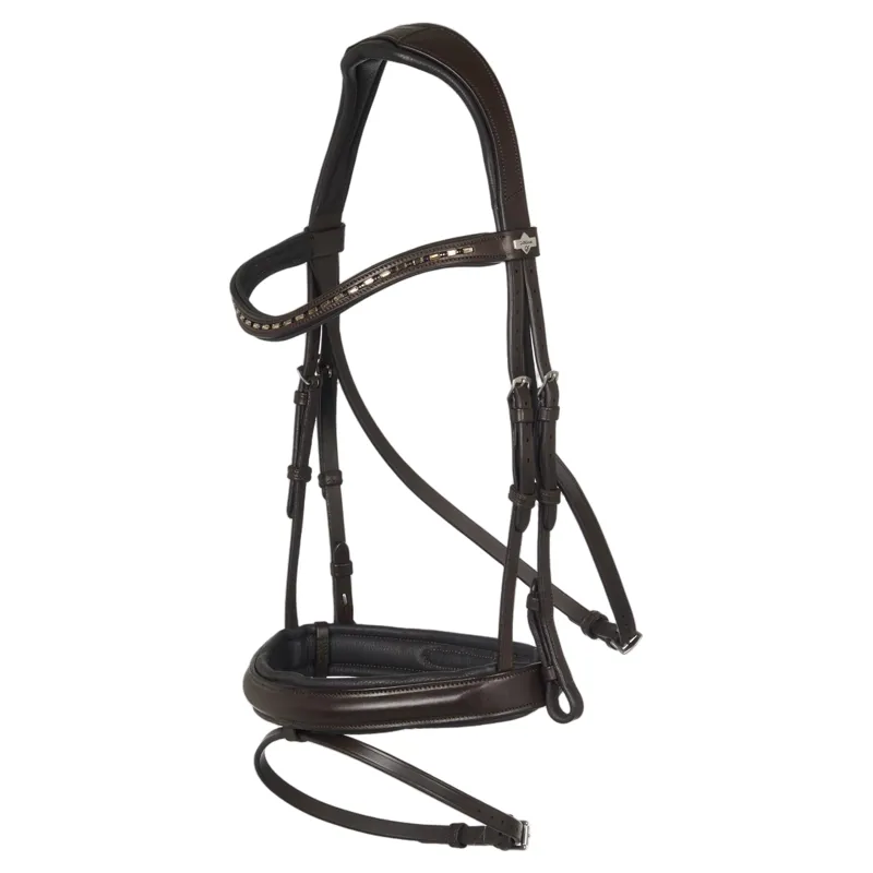 LeMieux Arika Dressage Bridle - Brown/Silver-1