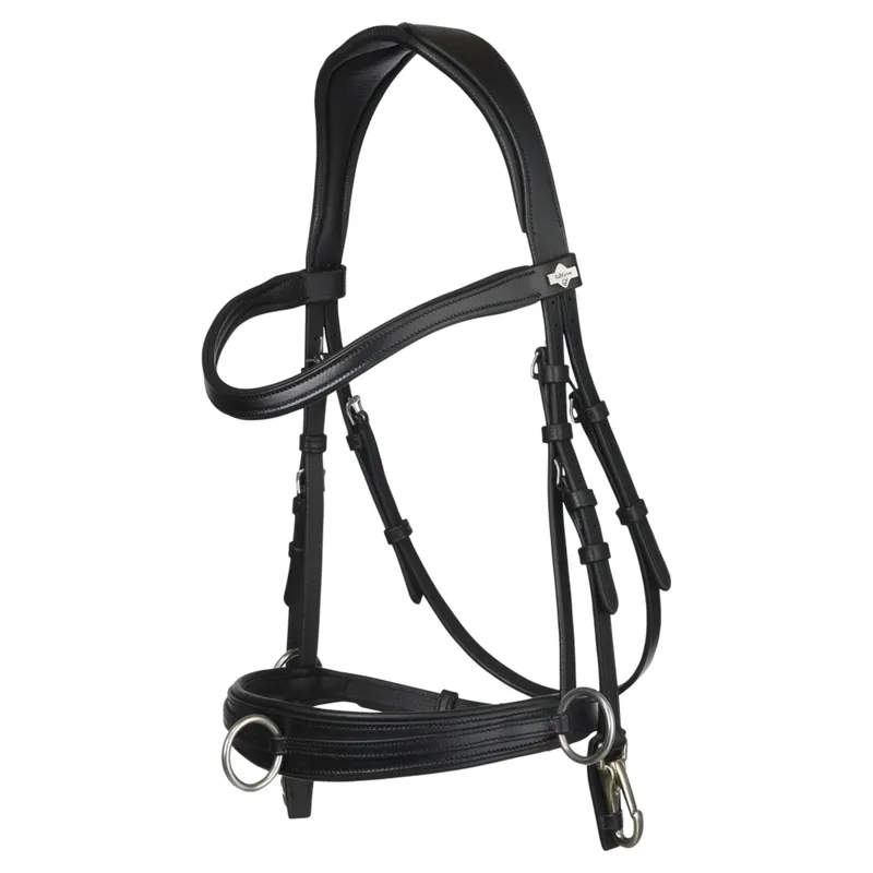 LeMieux Cross Functional Leather Lunge Cavesson - Black-1