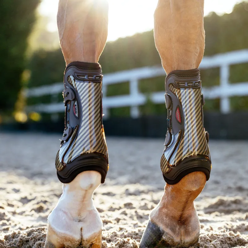 LeMieux Exo-Flex Tendon Boots - Brown/Gold-3