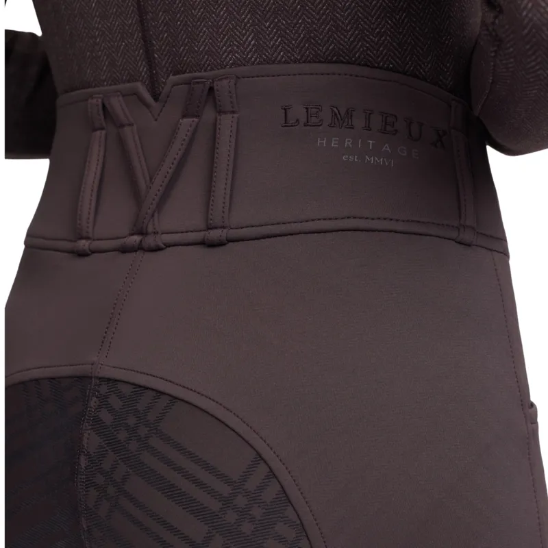 LeMieux Heritage Check Full Grip Womens Bregging Riding Tights - Cocoa-8