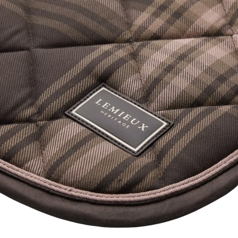 LeMieux Heritage Check Dressage Saddlecloth - Cocoa-10