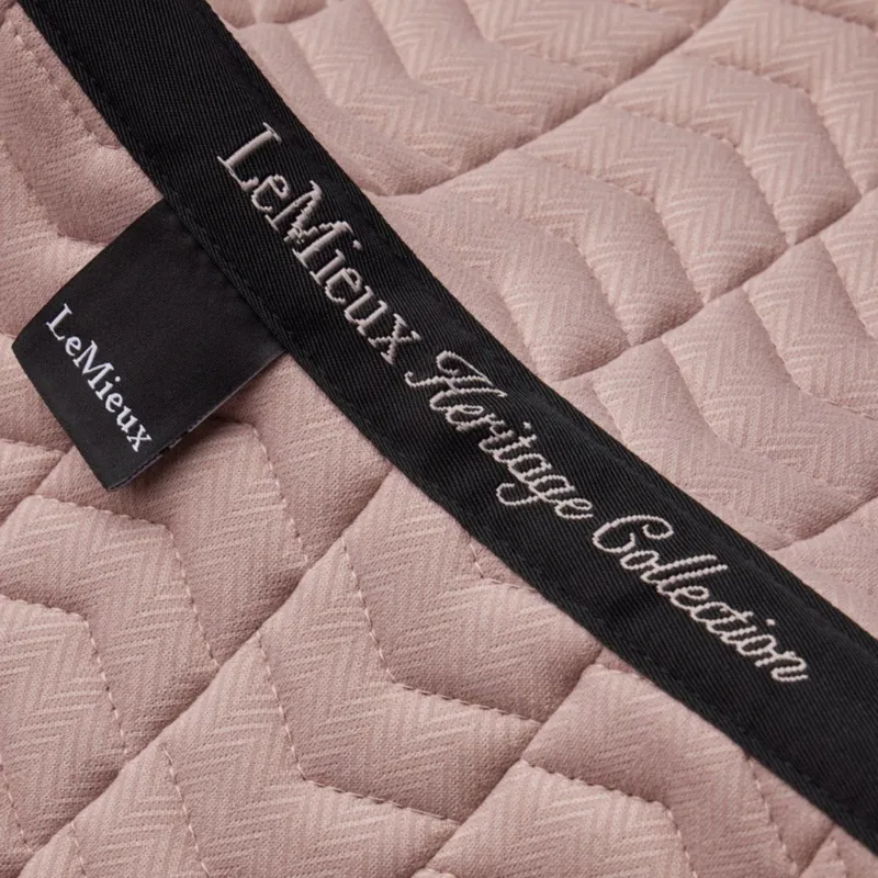 LeMieux Heritage Herringbone Dressage Saddlecloth - Wild Rose Pre-Order-9
