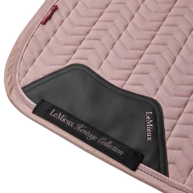 LeMieux Heritage Herringbone Dressage Saddlecloth - Wild Rose Pre-Order-8