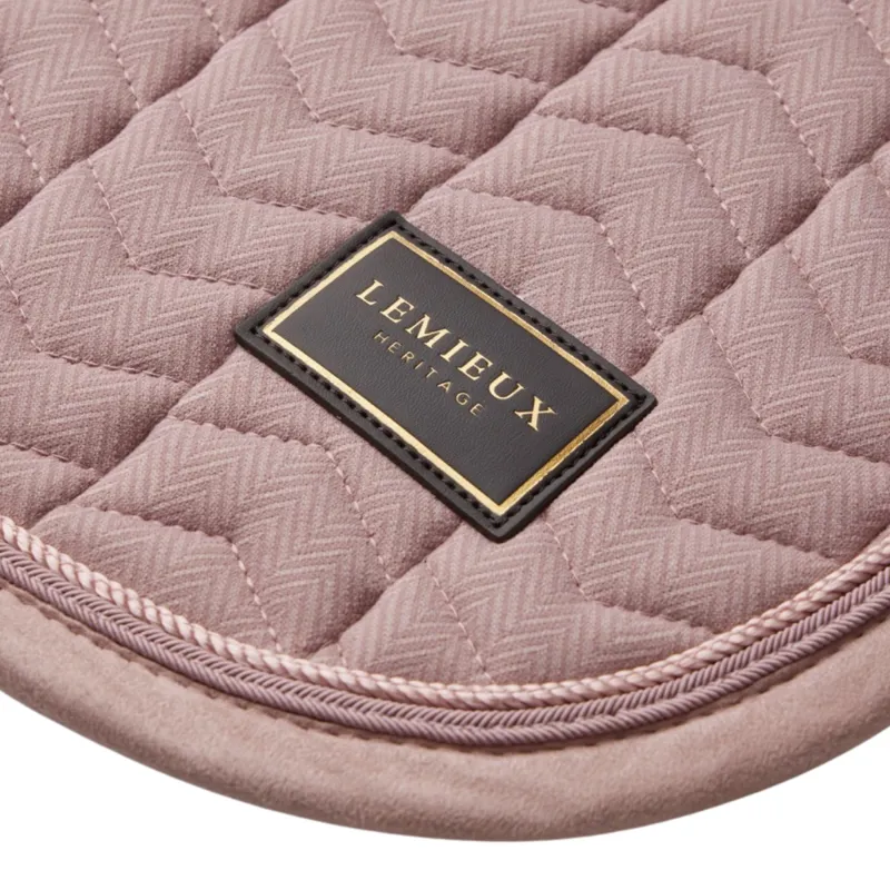 LeMieux Heritage Herringbone Dressage Saddlecloth - Wild Rose Pre-Order-3