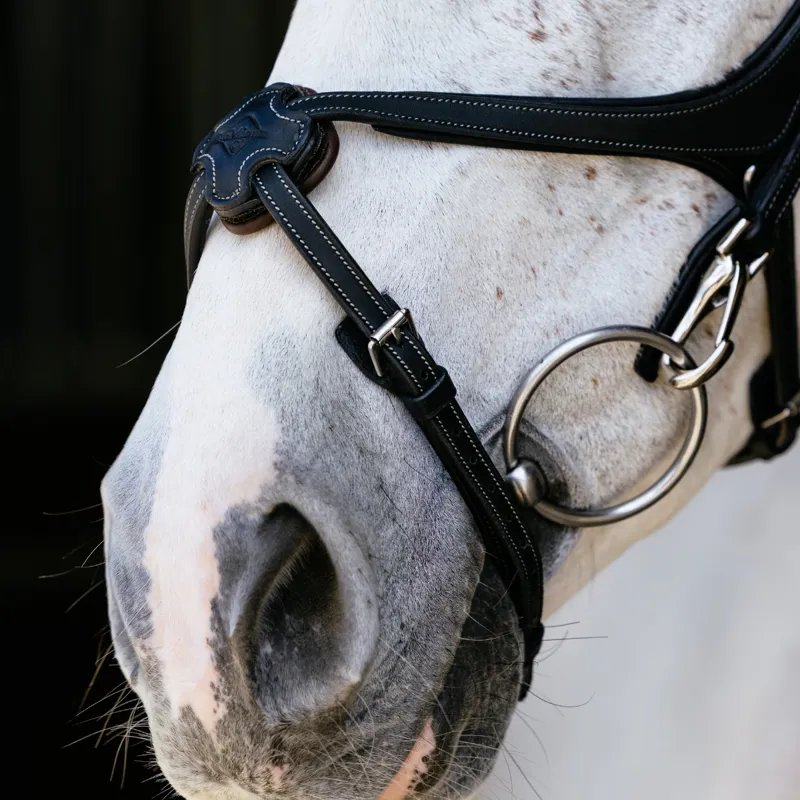 LeMieux Kudos Work Grackle Bridle - Black/Silver-3