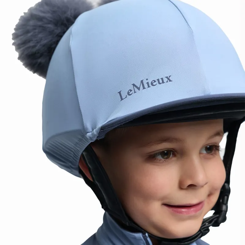 LeMieux Mini Double Pom Hat Silk - Powder Blue-1
