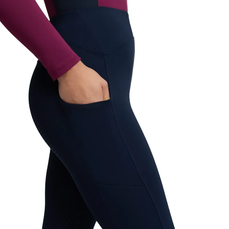 LeMieux Young Rider Nell Brushed Pull On Riding Tights - Navy Pre-Order-5