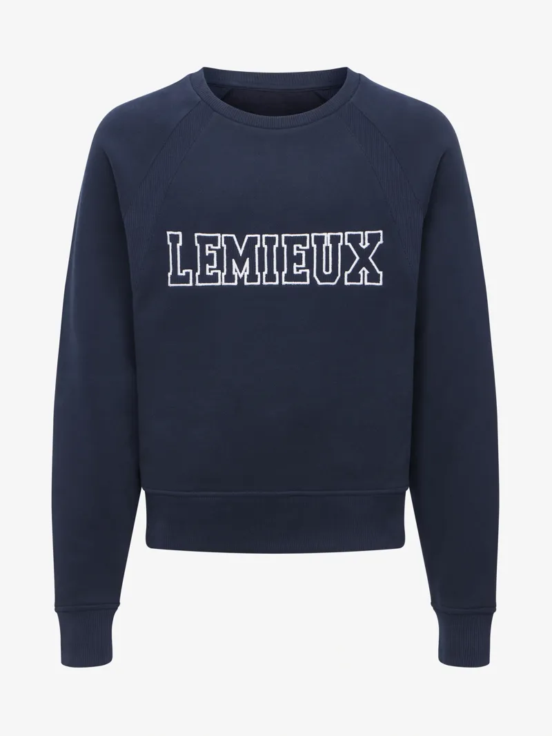 LeMieux Young Rider Shay Varsity Crew Jumper - Navy-1