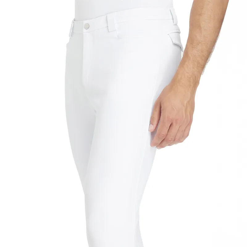 LeMieux Sport Knee Grip Mens Competition Breeches - White-3