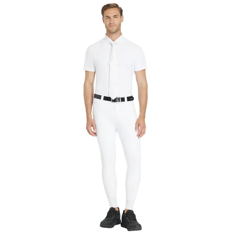 LeMieux Sport Knee Grip Mens Competition Breeches - White-4