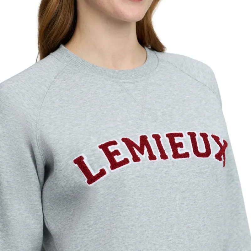 LeMieux Vida Varsity Crew Neck Womens Sweatshirt - Grey Marl-7