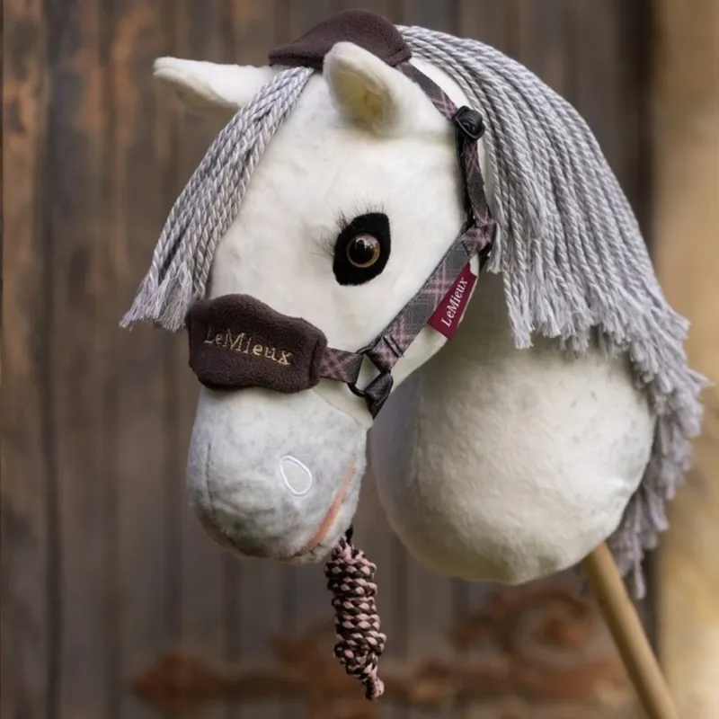 LeMieux Heritage Vogue Hobby Horse Headcollar and Leadrope Set - Cocoa-1